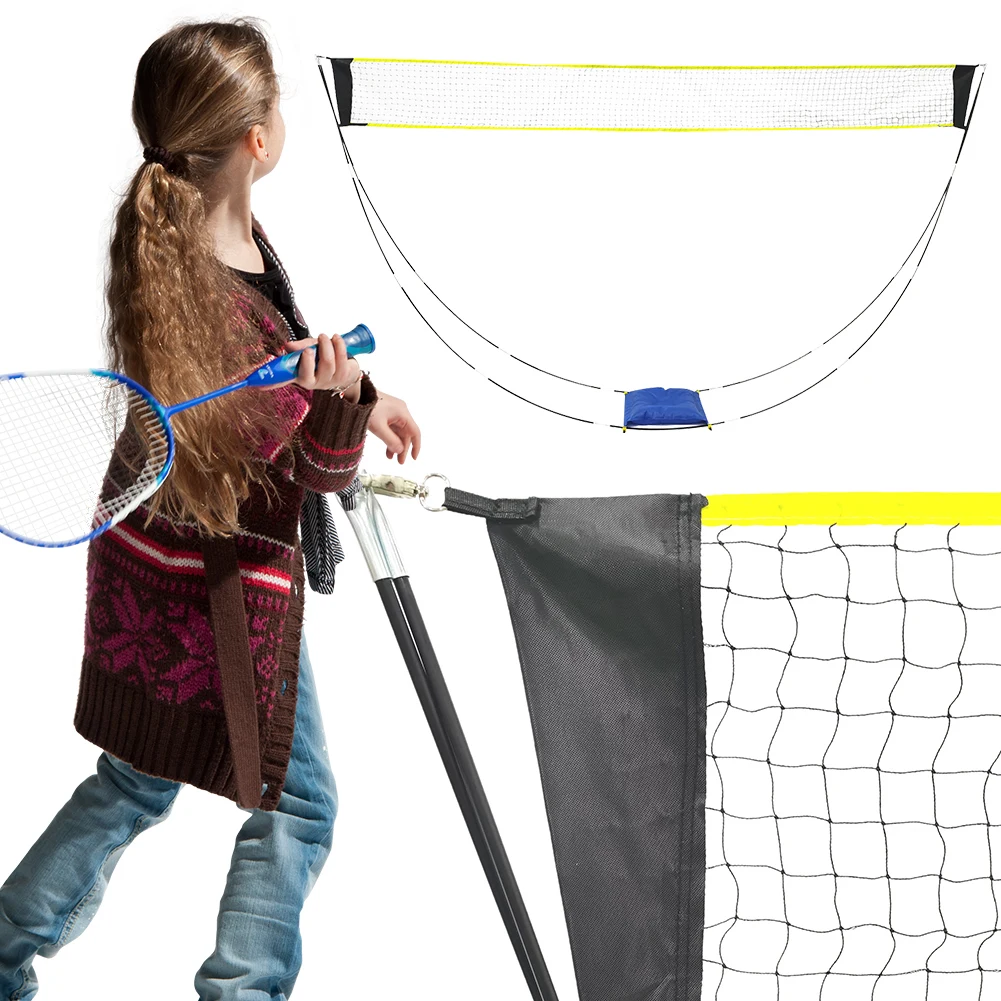 Portable Badminton Net Badminton Net Stand with Carry Bag Volleyball Net Multifunctional Beach Net for Court Garden Backyard