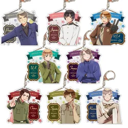 Loen Anime Peripheral Store Hetalia:The Beautiful World France China Acrylic Keychain Pendant Ornamen Fans Charm Gifts About 6cm