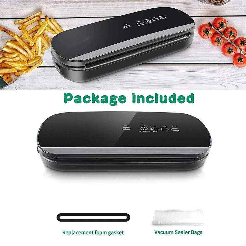 Vacuum Sealer Machine,Automatic Food Saver Vacuum Sealer Machine For Food Storage, Sealer For Wet And Dry Food EU Plug