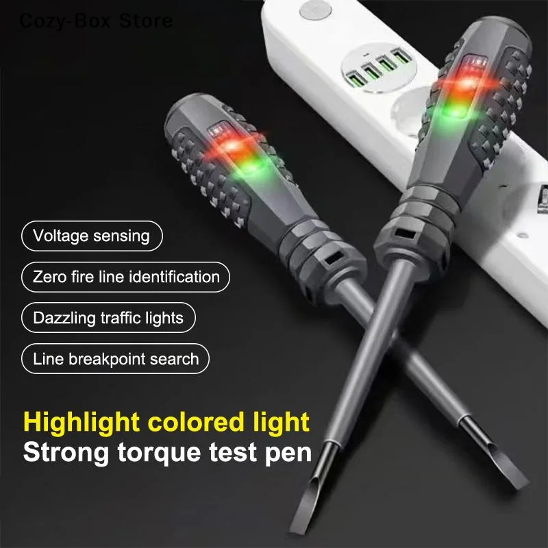 [ZY]Multi-functional Electrician Screwdriver Household Intelligent Measuring Pen ABS Non-contact Induction Voltage Power Tester
