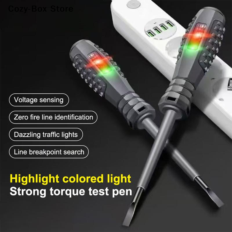  [ZY]Multi-functional Electrician Screwdriver Household Intelligent Measuring Pen ABS Non-contact Induction Voltage Power Tester 