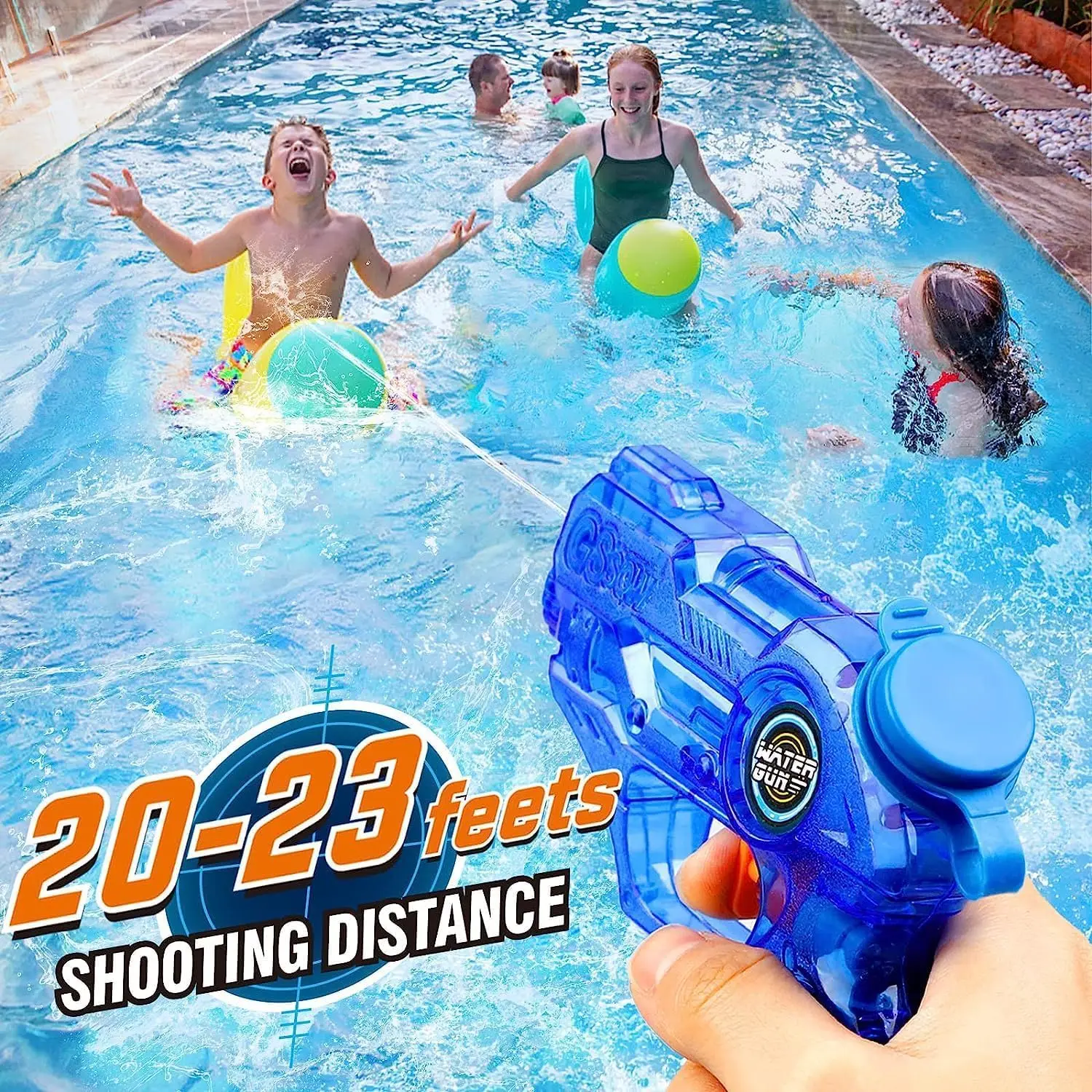 Pistol air Mini untuk anak-anak pistol air ringan musim panas mainan kolam renang semprotan air untuk kolam renang pantai luar ruangan pertandingan air