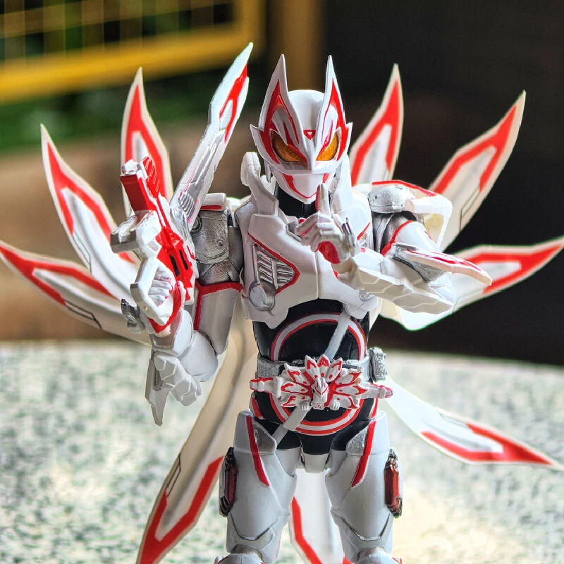 

Masked Rider Superman Gk Extreme Fox Mk9 Nine Tailed Form Shf White Fox Cloak Mobile Kamen RiderAction Doll Boy Collectible Gift