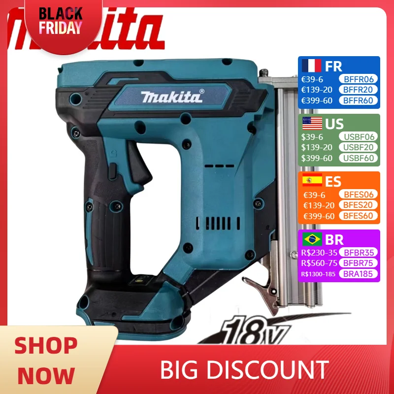 Makita DFN350Z 18V Lithium Battery Woodworking Decoration Electric rivet gun  motor tools Cordless Original Rechargeable Nailer