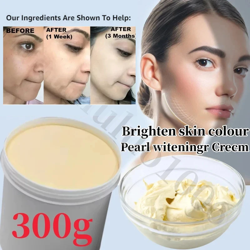 Forte efficace migliore crema sbiancante viso collo mani piedi senza effetti collaterali nero scuro illumina la cura della pelle 300g