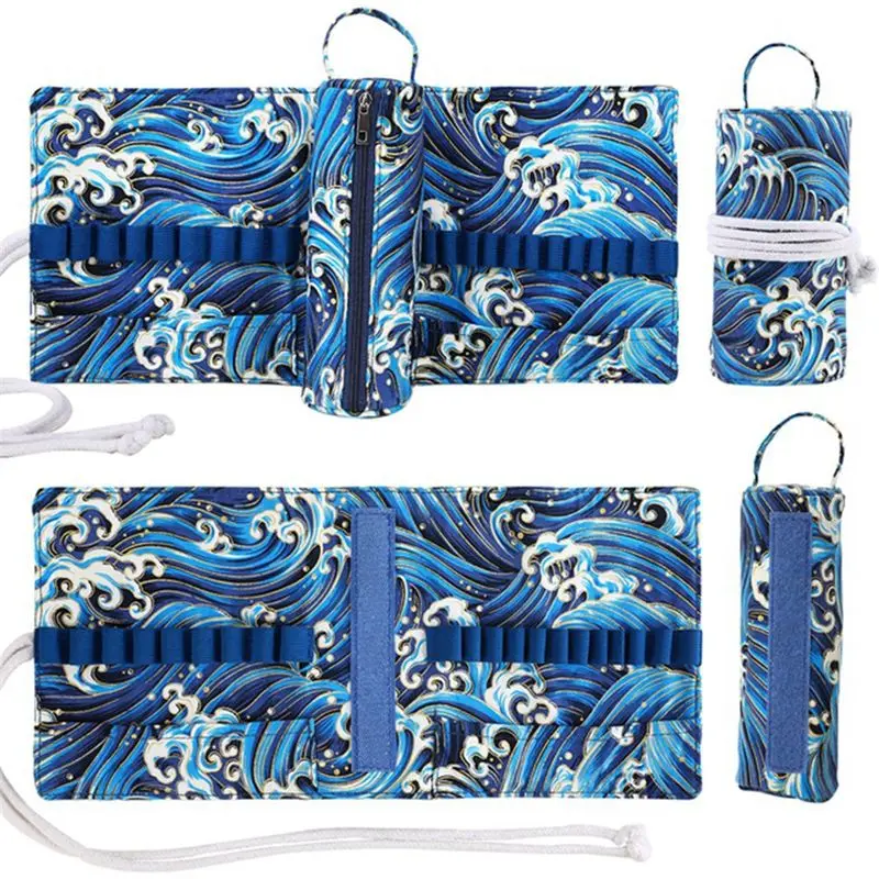 AEE4-Portable Knitted Wool Bags Fashine Small Yarn Storage Bag Foldable Cerchet Hooks Bags For Sewing Tools Accessories