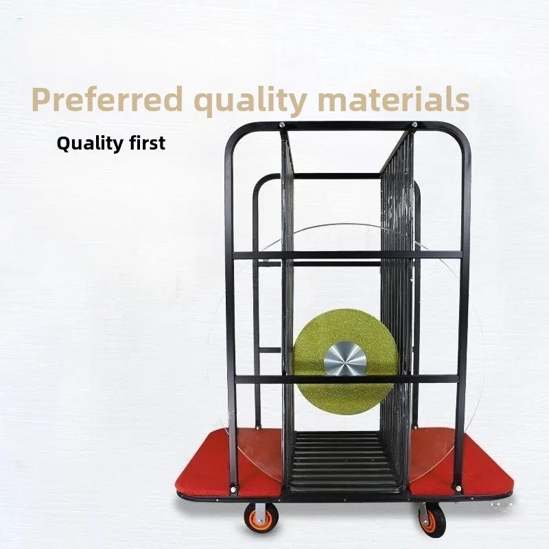 Hotel turntable truck, glass dining plates, banquet tables, heavy objects, flatbed handcart accessories