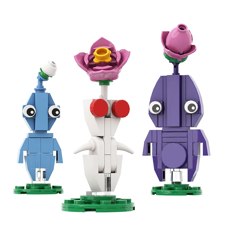 MOC Giochi di cartoni animati Pikmined Hocotate Olimar Asteroide Mattoni Set Mostro Gioco Figure Capitano Olimar Building Block Regalo per bambini