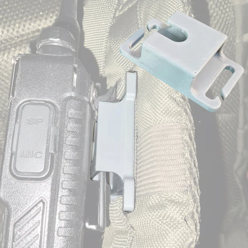 

MOLLE Webbing Compatible Walkie-Talkie Backpack Strap Mount Clip Universal Shoulder Hanger Radio Holder Outdoor Hiking Accessory