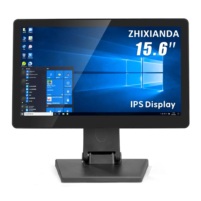 

POS System 15.6 Inch 1920*1080 HD Touch Monitor Pure Flat Capacitive/Resisitive Wall Mount LCD Screen Display with HDMI VGA USB