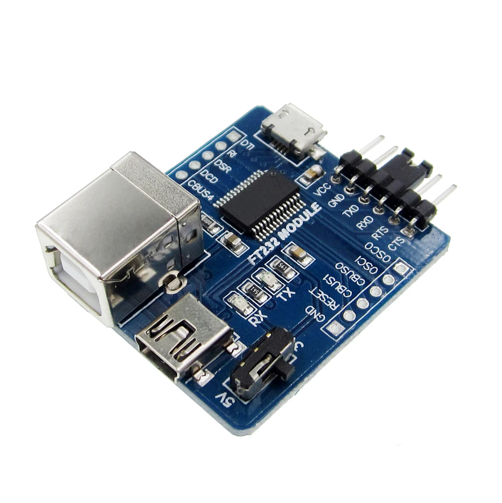 

5pcs FT232 module three-in-one FT232RL USB transfer serial port module USB/MINI/micro interface