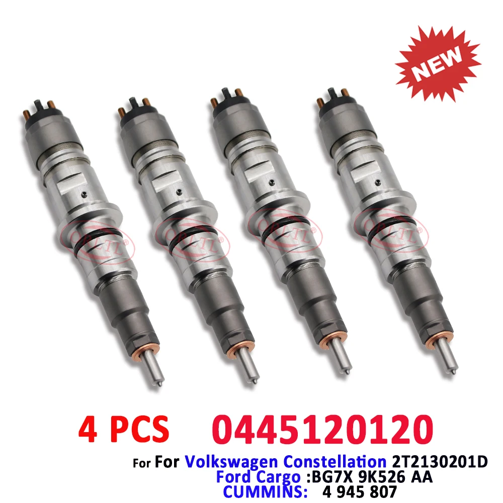 

ORLTL 4 PCS 0445120120 Common Rail 0 445 120 120 Diesel Fuel Injector 0445 120 120 For Volkswagen 2T2130201D Ford Cargo 4945807