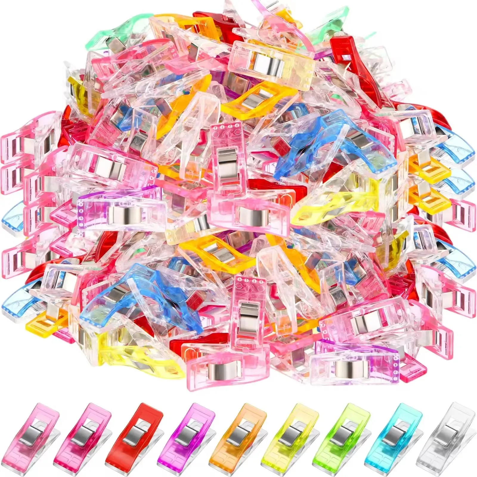 50 STKS Naaiclips Kleurrijke Clips Multifunctioneel Plastic Ambacht Haken Breien Veiligheid Kleding Clips Kleur Bindclips Papier