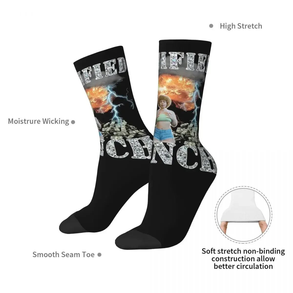 Ice Spice Certified Munch Socks Harajuku Sweat Absorbing Stockings All Season Long Socks Accessories for Man's Woman's Gifts