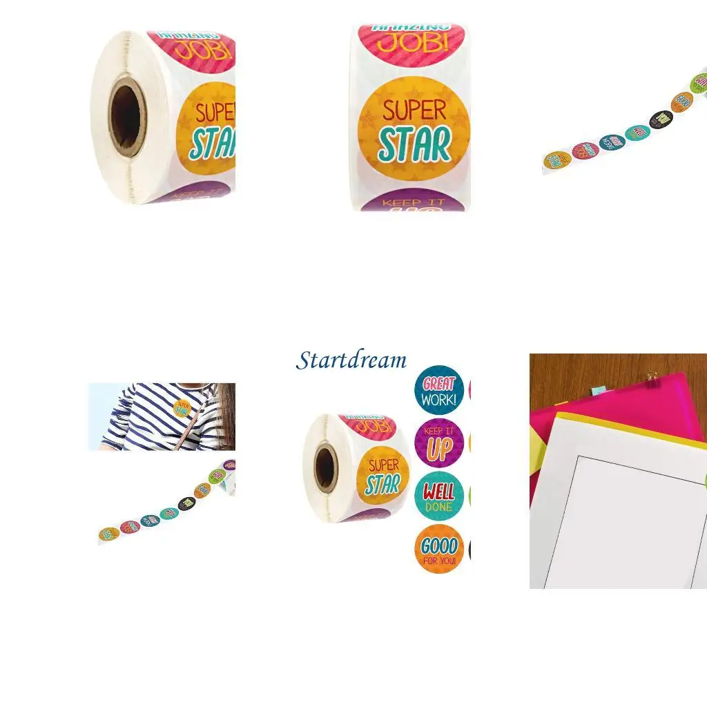 500 Pcs Motivational Sticker Encouraging Sticker Reward Sticker for Teachers K92C
