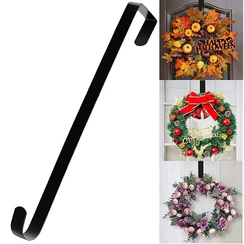 Wreath Hanger Front Door Christmas Decoration Metal Over The Door Single Hook Ornament Wreath Door Hanger Holiday Decor Holder