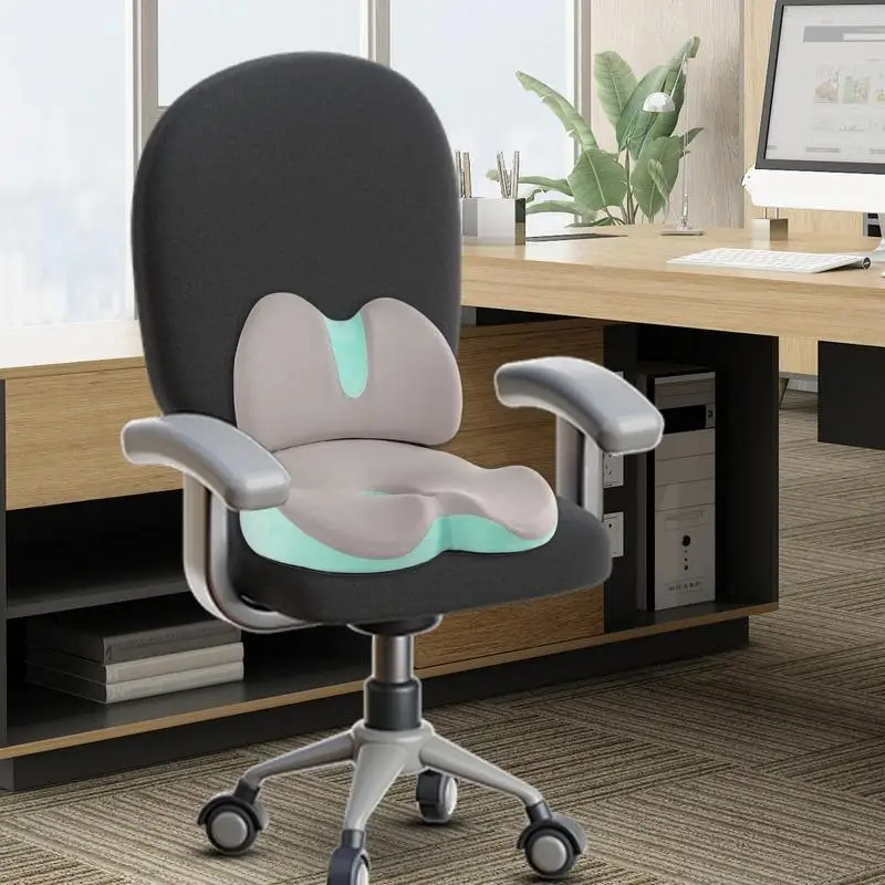 Lumbar Support Pillow Seat and Back Cushions for Chairs Ergonomic Chair Cushion Car Pillow for Driving Seat Chair Computer Desk