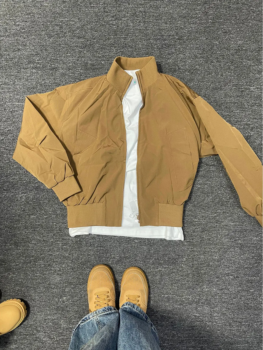 

Cé Brown ort American Workwear Jaet Men's Cleanfit Pilot Hardball Baseball Coat Autumn Season Outerwear Casual Sle