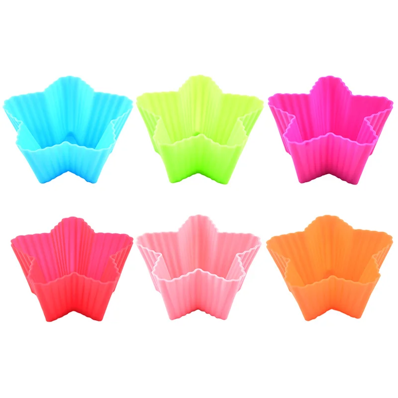 Moldes de silicona para cupcakes, reutilizables, antiadherentes, fáciles de limpiar, 1 piezas
