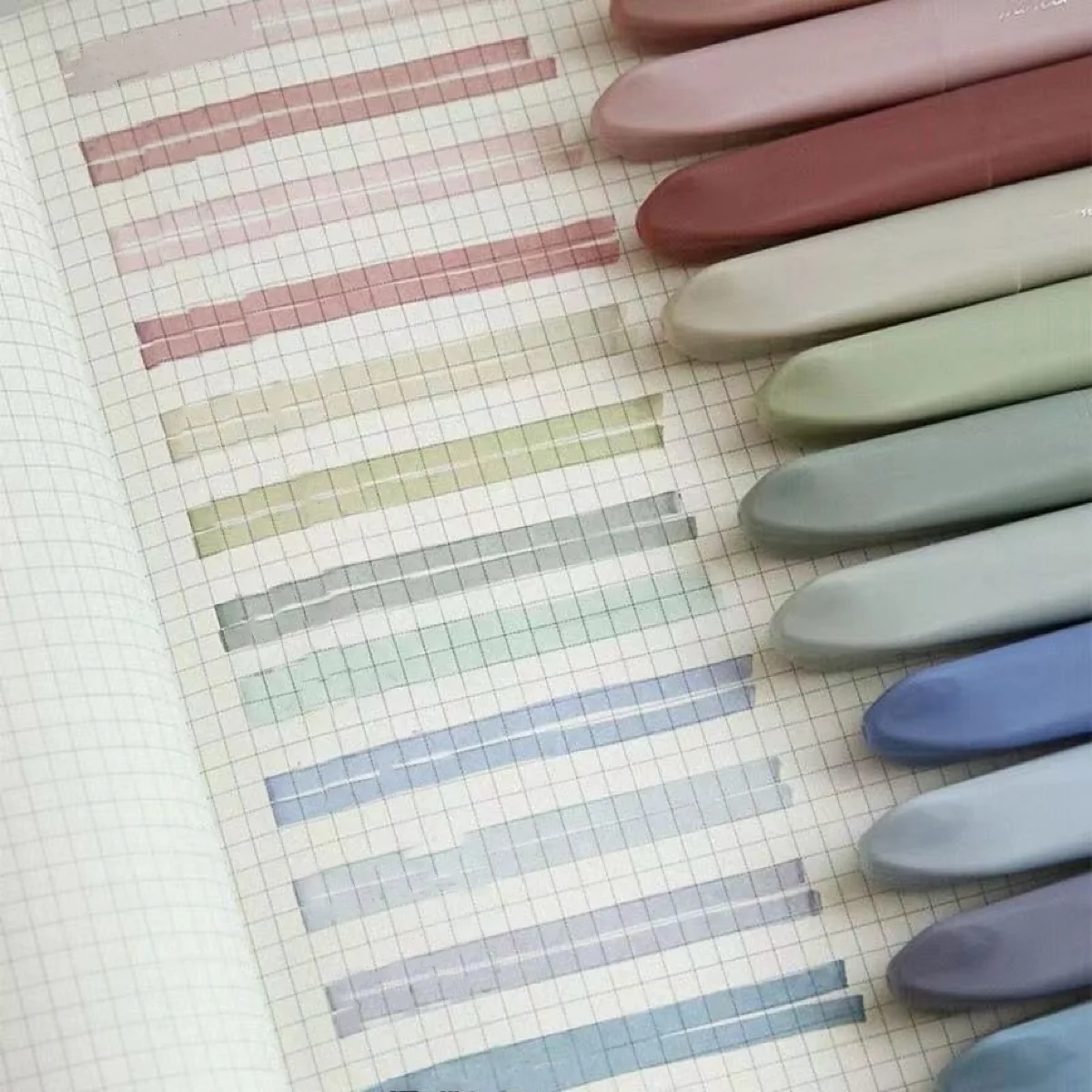 12pcs Random Color Highlighter Pen Set, For Underline, Back To School, School Supplies