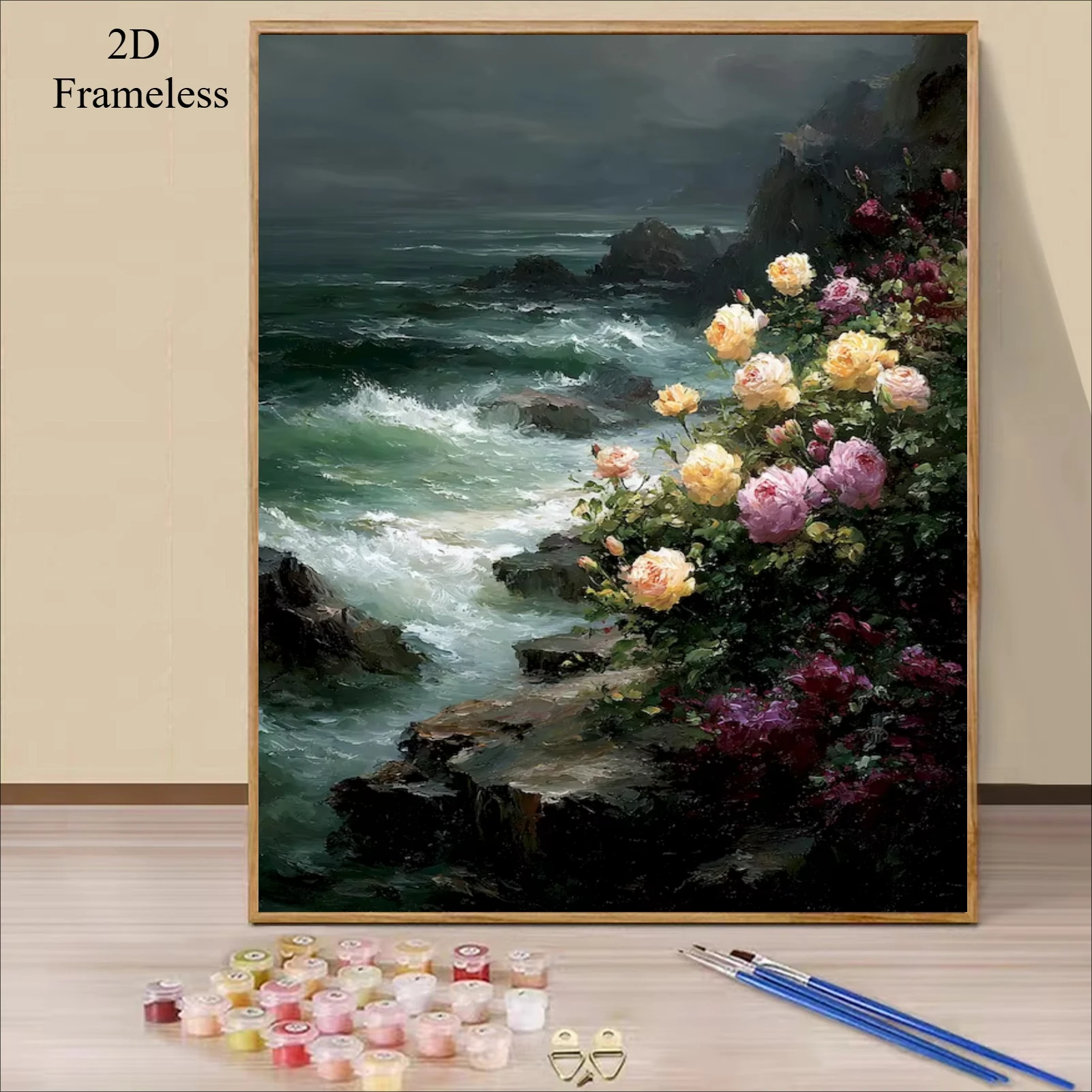 Oil Painting By Numbers Frameless Canvas Painting Sunset Seascape Number Painting Wall Decor Diy Gift Drawing By Number