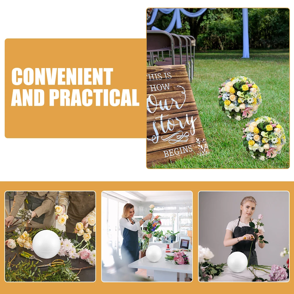 

Foam Ball Diy Foams Round Balls Toys Inflatable Pool White Sphere Flower Wedding Decoration Craft Polystyrene Baby