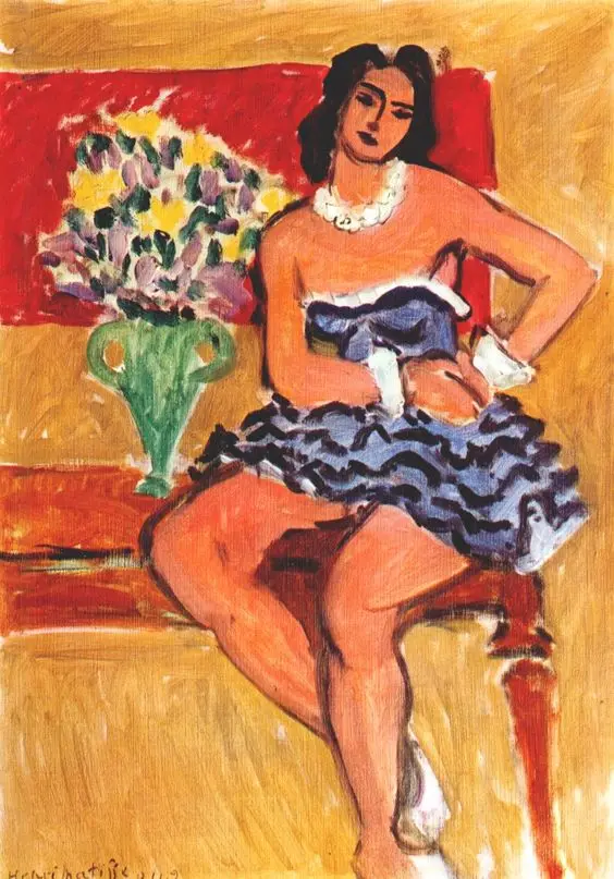 Canvas Painting Wall Art ,Dancer In Blue Tutu by Henri Matisse,Free Shipping,High Quality