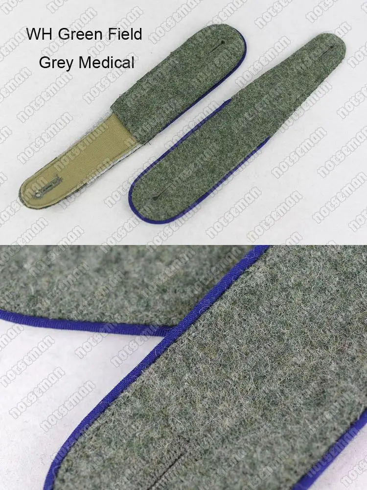 Reproduction Cosplay German WH Shoulder Straps in Green Field Grey in Pair Reenactment Nordland 1944