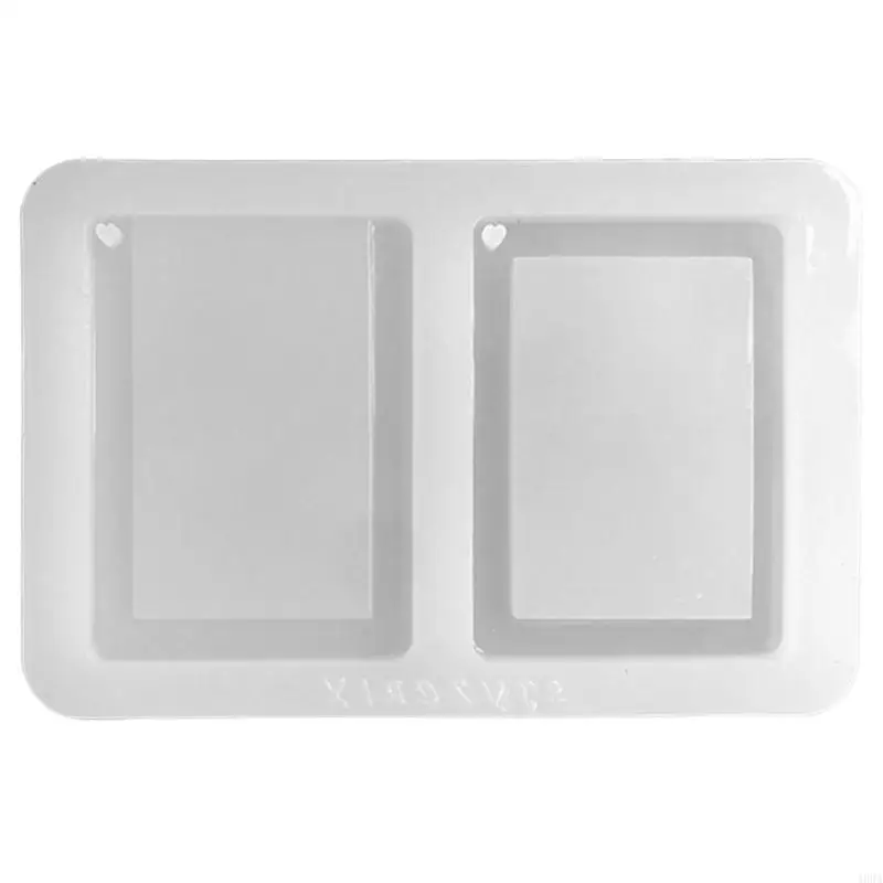 

400A Card Sleeve Photo Frame Mold Epoxy Silicone Mold Table Soft Ceramic Plaster Ornament Pendant Home Decorations