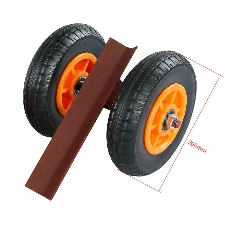 Marble Tile Two Wheel Trolley Channel Steel Trolley Heavy Duty Mobile Solid Rubber Wheels