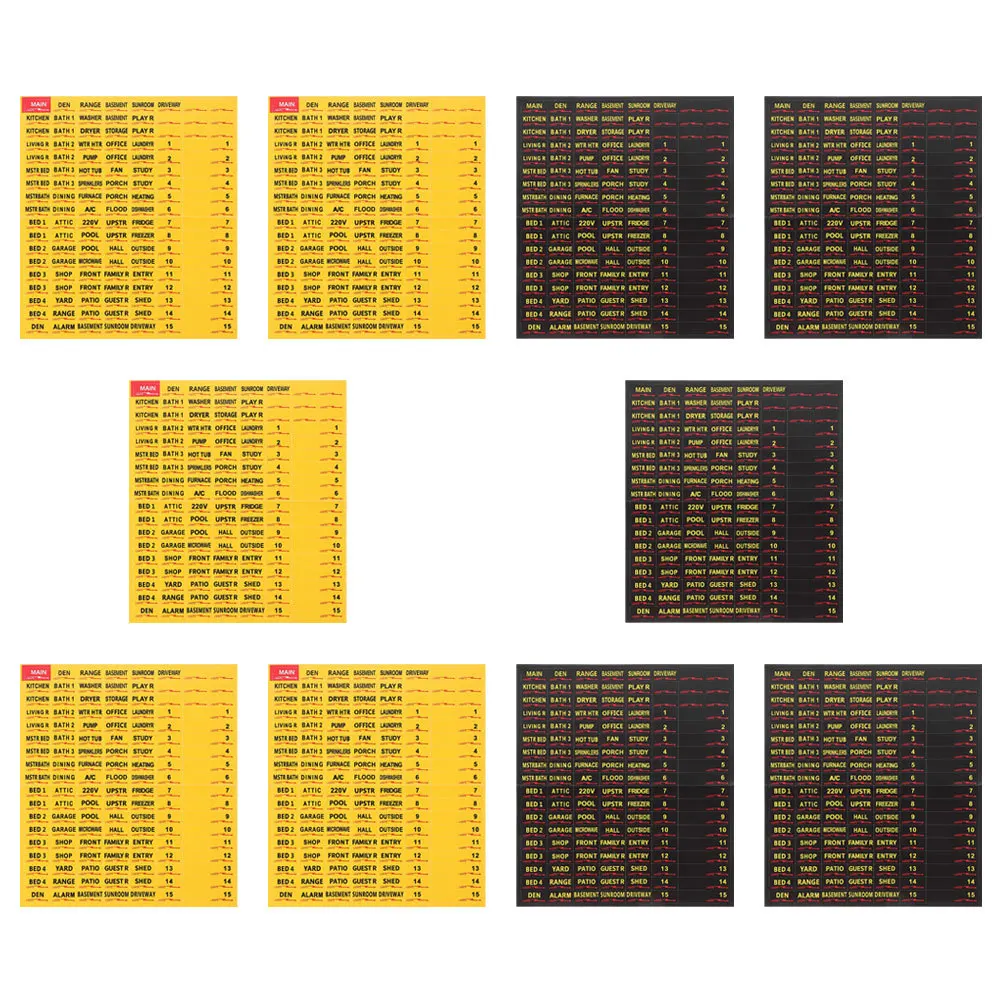 

10 Sheets Fuse Box Self-Adhesive Labels for Circuit Breaker Electric Panel Identification Safety and Error Reduction