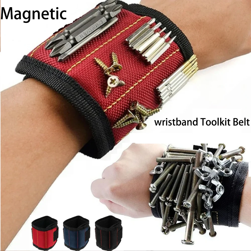 

Super Strong Magnets Magnetic Wristband Holds Screws Nails Drill Bit Storage Organizer for Car Home Repair Magnetic Tools