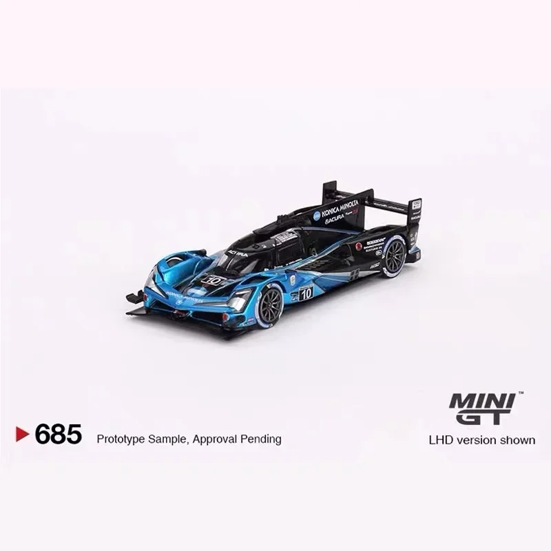 MINIGT #685 Honda Acura ACURA ARX-06 GTP Alloy Car 1:64 small scale model display, boys' toys, Adult collection display