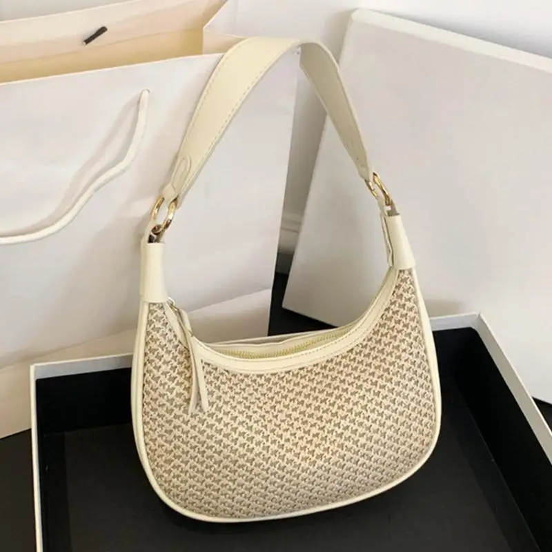 

X5XA Summer Bag Simple Dumplings Bag for Women Armpit Bag Crossbody Bag Retro Shoulder Bag