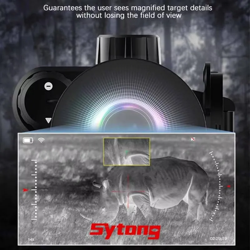 Sytong GM Series Ranging Thermal Imaging Sight, Seismic Resistant HD Intelligent Calculation, Adjustable Night Vision