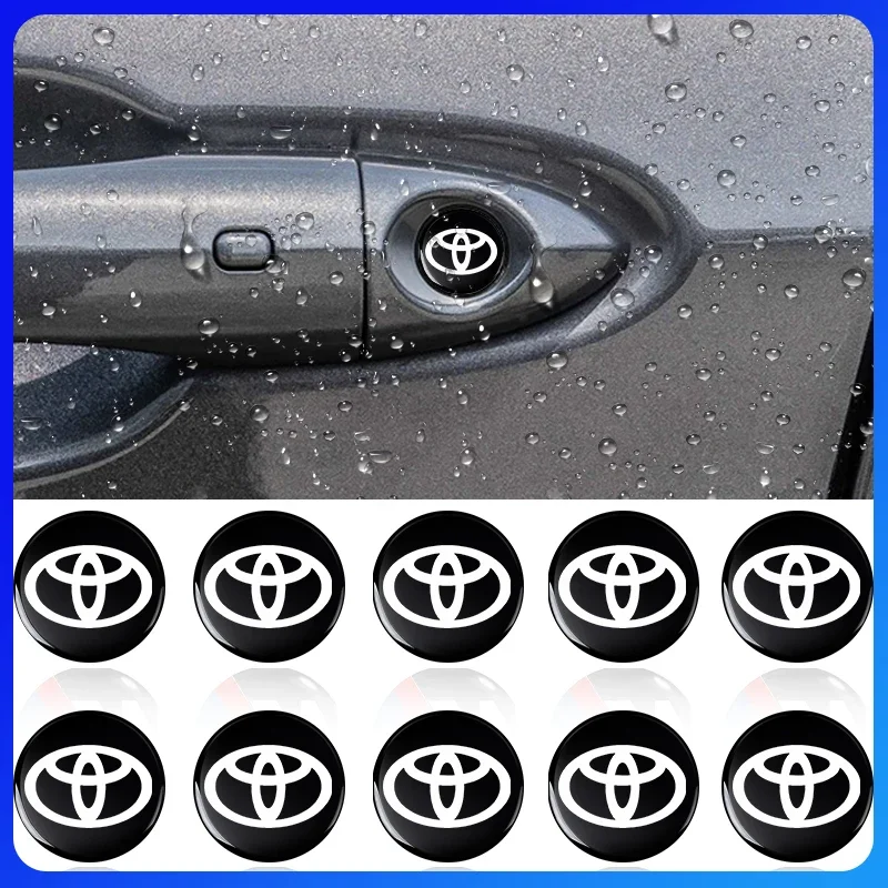 14 مللي متر سيارة مفتاح بعيد شعار شارة راديو زر ملصق لتويوتا شر كورولا كامري rav4 يارس هايلكس بريوس برادو فيرسو