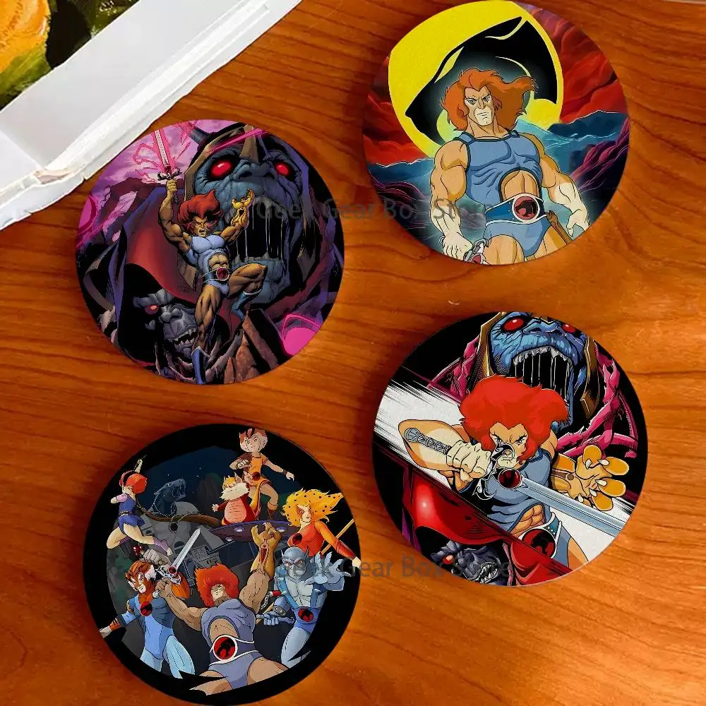 

T-ThunderCats CARTOON Wood Coaster Set - Heat Resistant For Tea & Coffee, Home Cafe Decor Holiday Gift