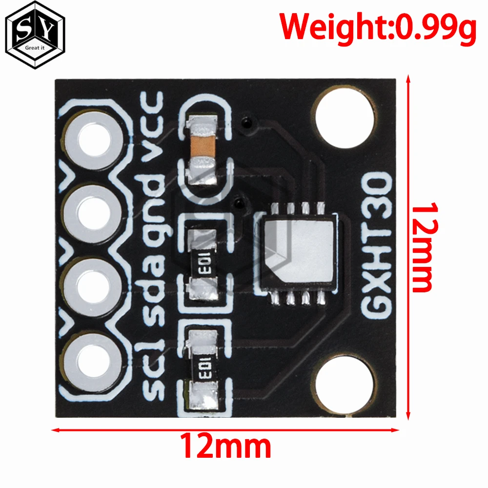 GXHT30 Temperature Humidity Sensor Module Microcontroller IIC I2C Breakout Weather Compliant Compatible SHT31 SHT30 For Arduino