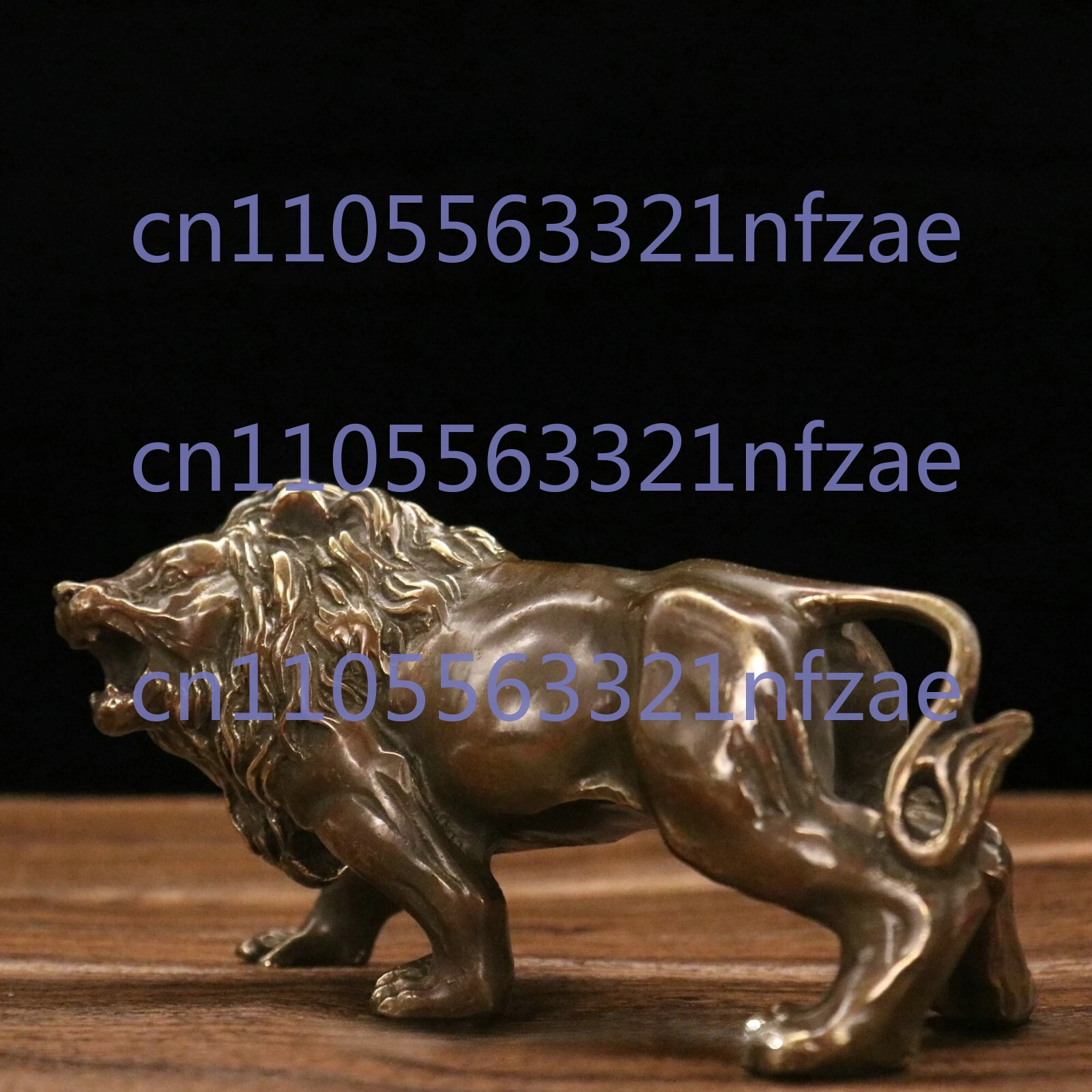 6 "الصين القديمة البرونزية فنغشوي فو فو الكلب الحرس باب الأسد الوحش تمثال الحيوان #2