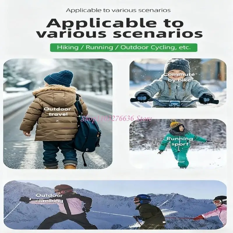 

R6FD Kids Outdoor Play Gloves Fleece Insulated Waterproof Touchable Screen Design