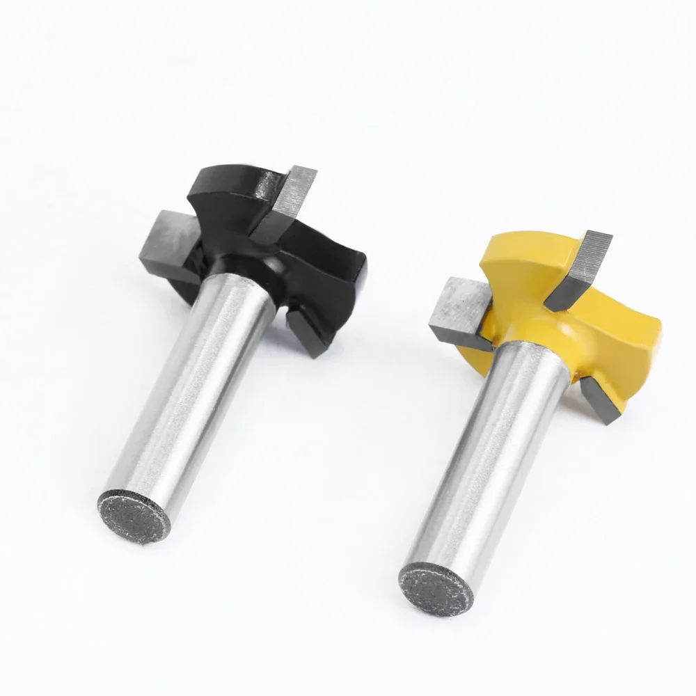 1PC 8mm Shank 3 Teeth T-Slot Router Bit Milling Straight Edge Slotting Milling Cutter Cutting Handle for Wood Woodwork