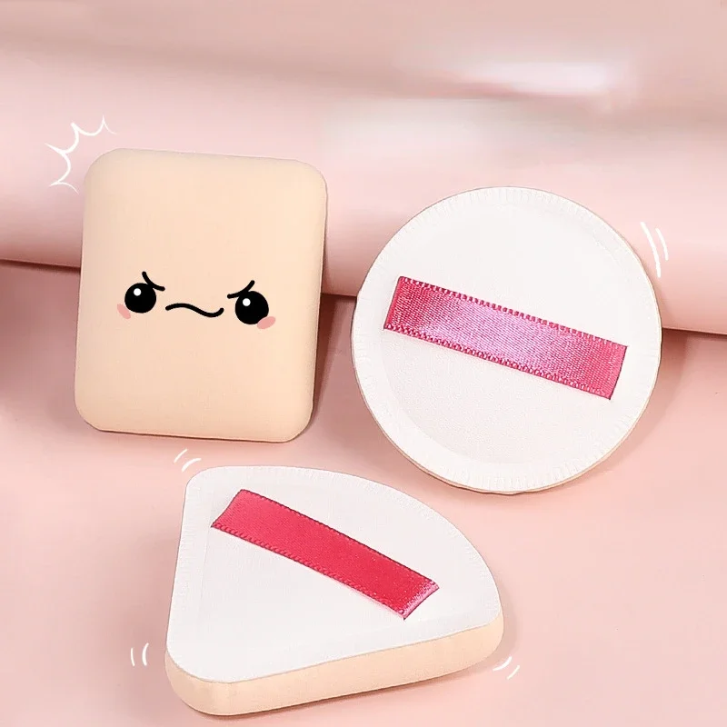 Soft Cotton Candy Puff Sponge Puff Set Super Dry Wet Dual-use Air Cushion Powder Puff Kit Round Square Triangle Shape