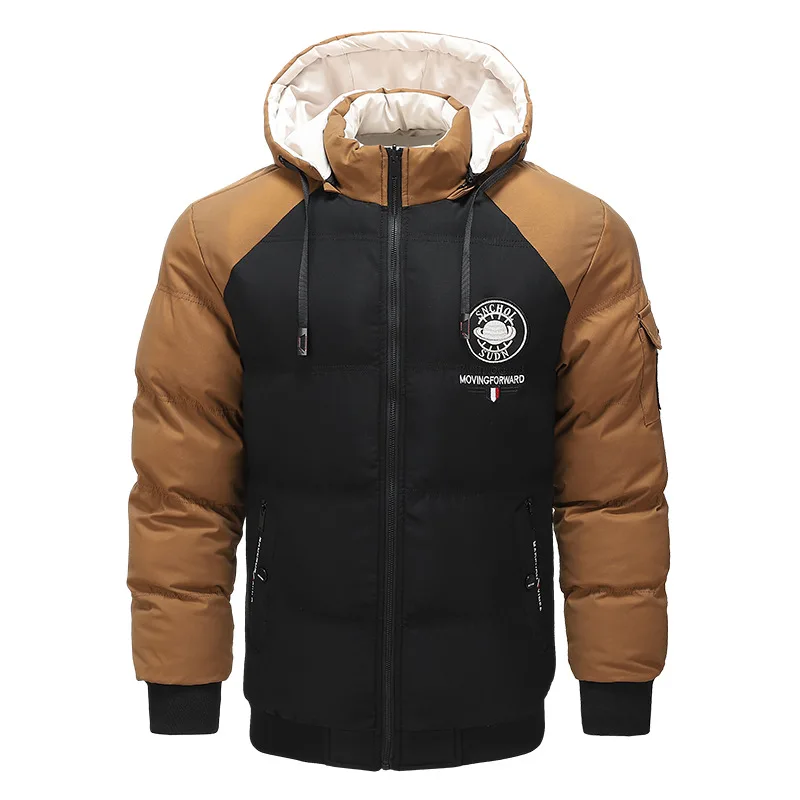 New double-sided wear cotton-padded men's fashion cotton-padded jacket with thick warm winter fashion coat cotton-padded jacket