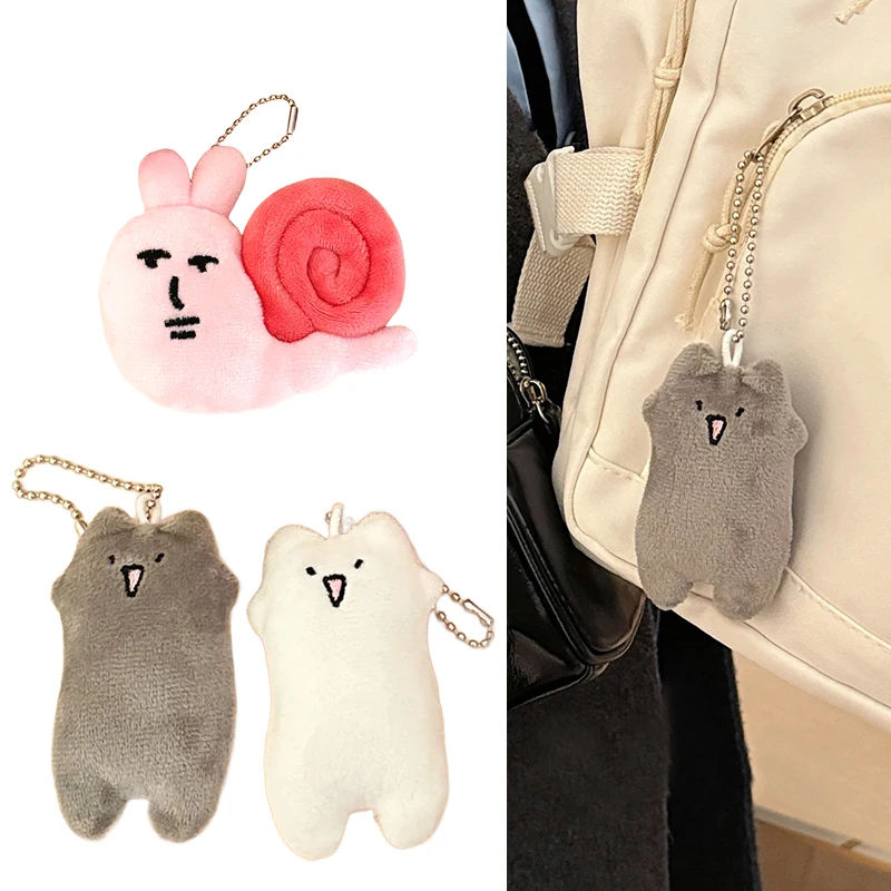Porte-clés en peluche chat de dessin animé, Animal en peluche doux, pendentif pour sac de voiture, cadeau de remise de diplôme, Machine à griffes, poupée mignonne