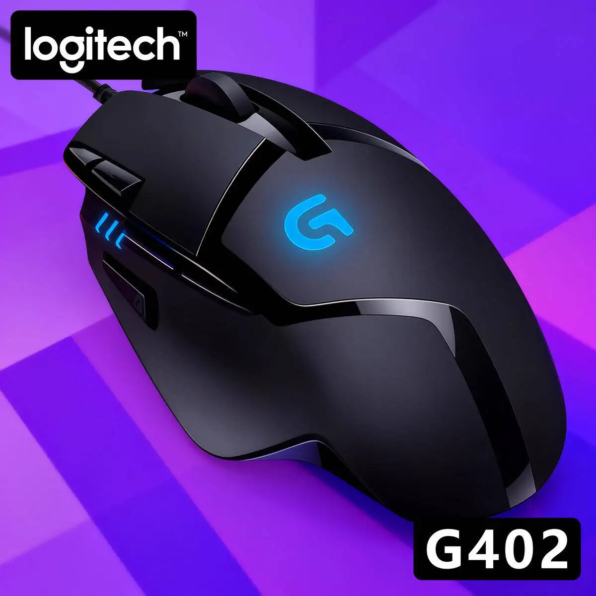 

Logitech G402 Hyperion Fury Wired Gaming Mouse, 4000 DPI, 8 Programmable Buttons, Fusion Engine, 500 IPS, 1ms Response