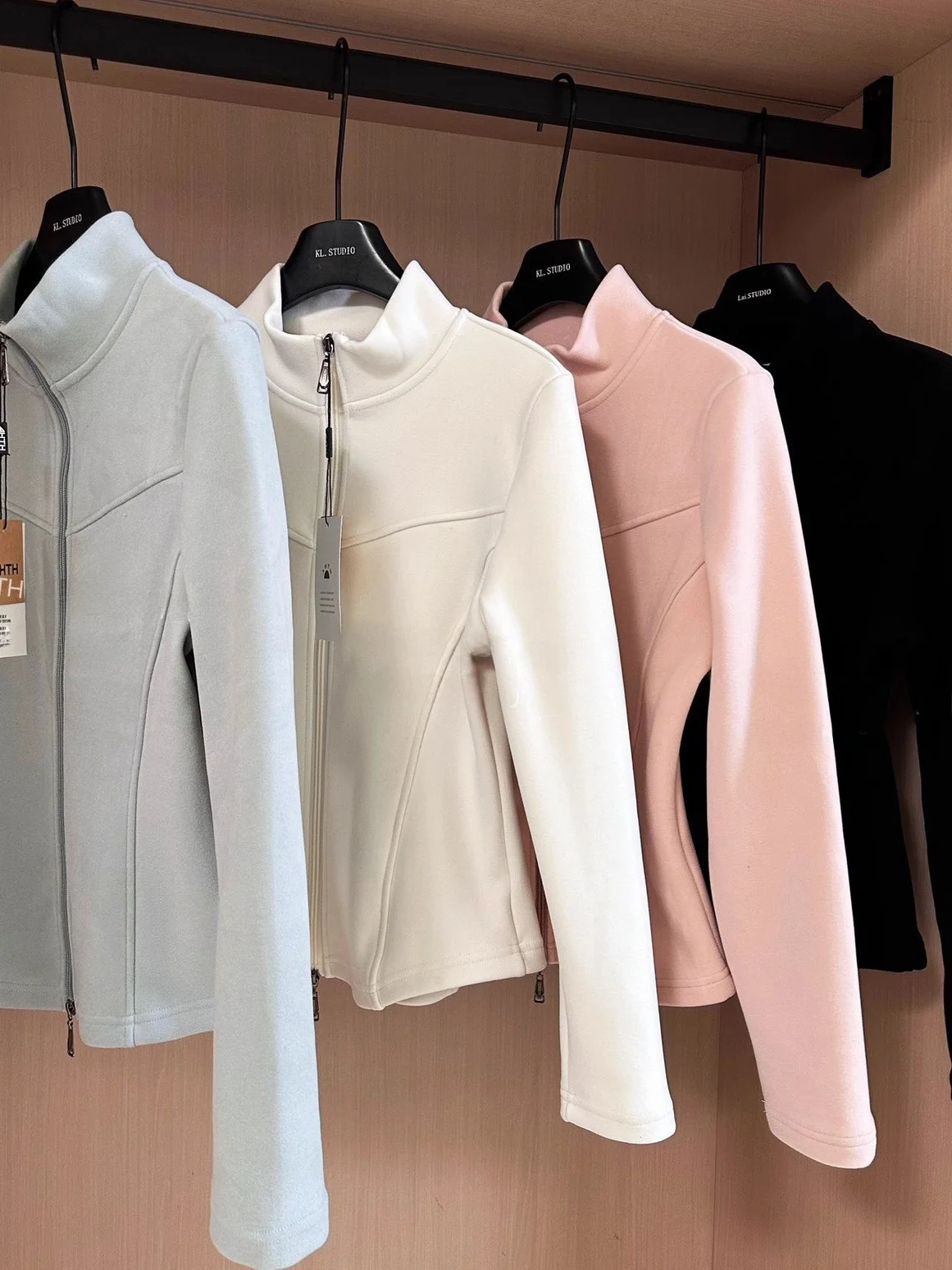

Graphene Stand Collar Slim Fit Jacket Inner Heat Retention Versatile Zipper Top for Autumn And Winter Korean Style Women's Coat