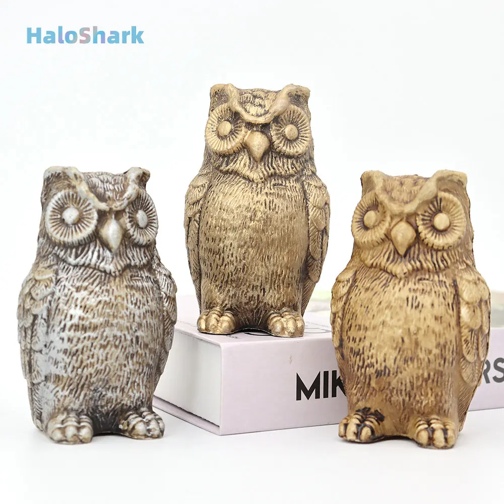 Home Decoration Owl Realistic Animal Scarecrow Decoration Home Lawn Garden Decoration Art Sculpture Garden Statue Crafts Toys