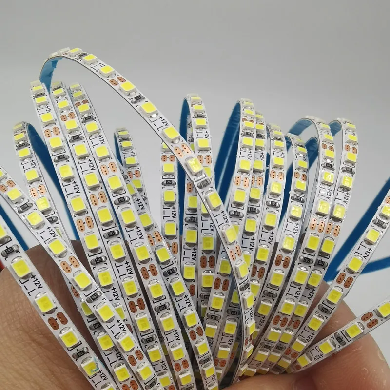 5m LED Strip 2835 SMD 120LEDs/m DC12V 4MM Flexible LED Rope Ribbon Tape LED Light Lamp 3mm SMD 2025 LED Strip