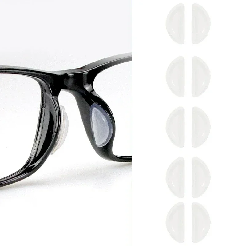 滑り止めシリコンスクラブパッド,5ペア/10個,眼鏡パッド,柔らかい滑り止めステッカー