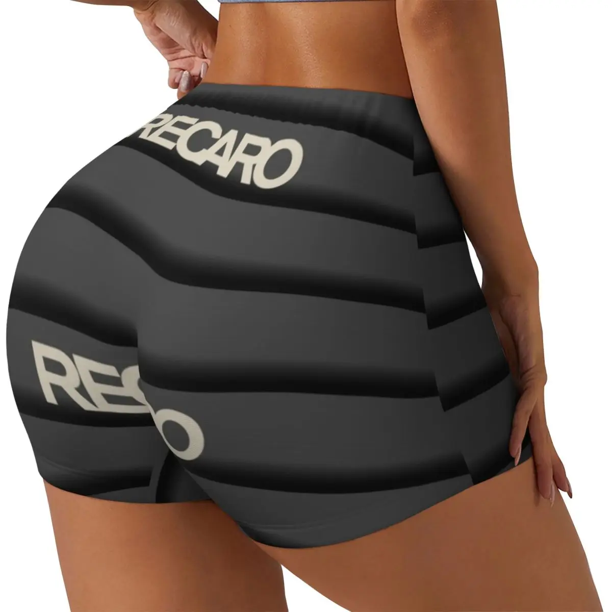 Custom Women Recaros Logo Workout Yoga Shorts Gym Athletic Volleyball Biker Shorts